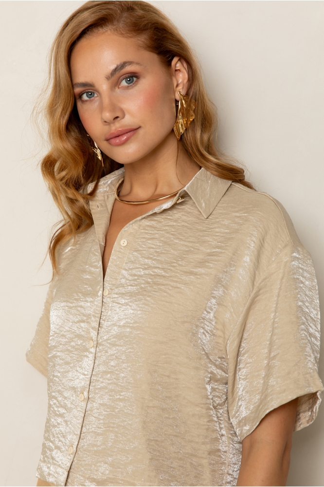 Blouse Brianne Wv-Shiny-Vis-Blend-25-2 1907 Beige